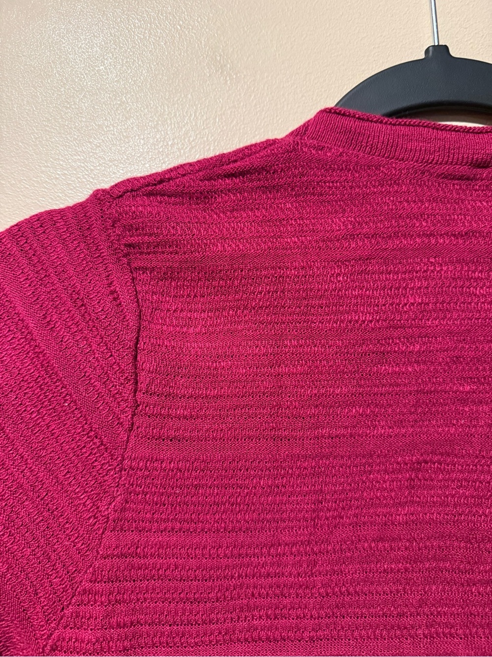 Ricki’s Raspberry Red Textured Knit Lightweight Cardigan - Picture 9 of 12